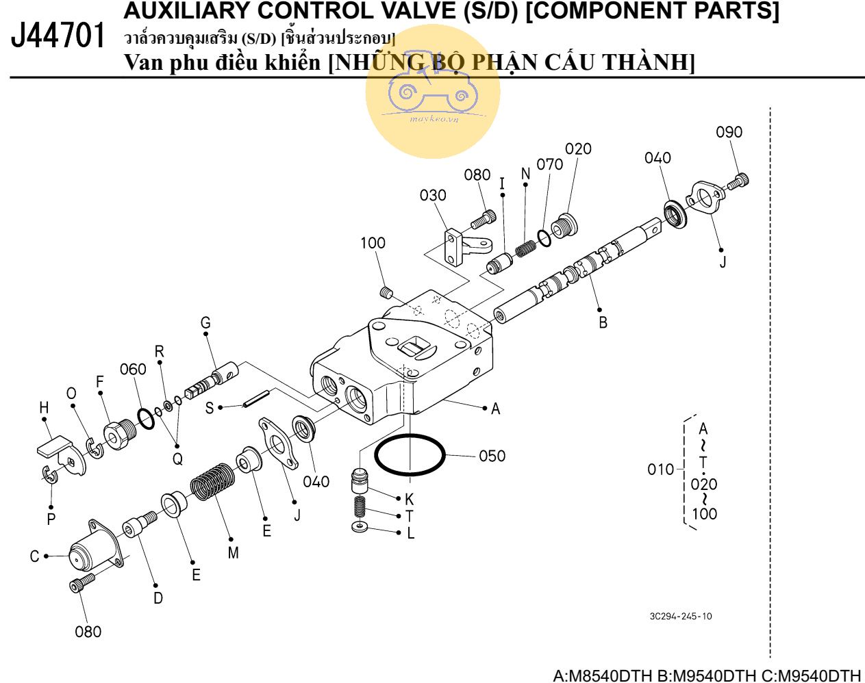 Các bộ phận van điều khiển phụ cũ 1